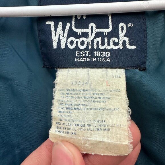 Vintage Woolrich Jacket Mens L Beige Full Zip Chore Insutaled Lined Outdoor - Picture 9 of 10